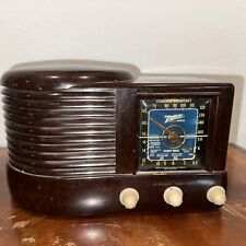 Art Deco Bakelite Tube Radio Fully Restored Working 1940's no reserve antique picture