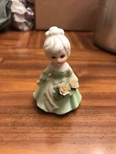 Vintage Lefton August Birthday Green Girl 4 1/4 picture