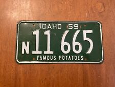 1959 Idaho License Plate Tag N11 665 picture