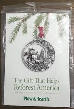 New Plow & Hearth Pewter Christmas Tree Snowman Ornament Cardinal Deer Trees NIP picture
