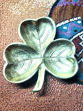 Irish Brass Lucky Shamrock 3.5” Trinket/ Ring Dish Made in Ireland St paddys day picture