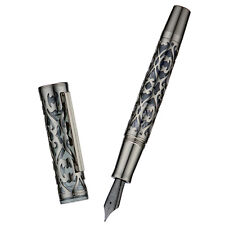 Hongdian D1 Piston Fountain Pen EF/F Nib, Resin& Skeleton Hollow Writing Pen picture