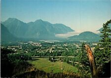 Hope, British Columbia, Canada Fog Bank Rolling Into Hope Postcard Aerial View picture
