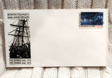 Boston Tea Party 200th Anniversary Envelope With Boston Tea Party Stamp picture