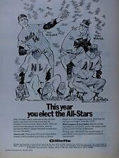 Gil Hodges N.Y. Mets Earl Weaver Orioles VTG 1970 Gillette ASG Original Print Ad picture