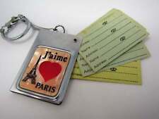 Vintage Keychain Charm: J'aime Paris Name Address Cards picture