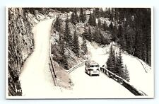 British Columbia The Switchback Yoho Valley Road Postcard RPPC VTG Bus  pc107 picture