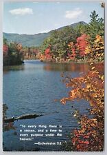 Postcard Voice of Prophecy Radio Los Angeles California Lake and Fall Trees picture