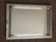 Vintage Lucite Mirrored Vanity Tray Makeup Toiletries 8” X 11” NIB picture