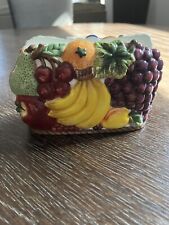 Vintage Napkin Holder w/Fruit - FLAW picture