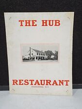 VINTAGE 1950's/1960's THE HUB Restaurant Menu DUANESBURG NEW YORK picture