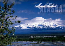 St Elias National Park Alaska Mt Sanford snow capped  scenic vintage postcard picture