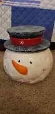 Large Snowman head cookie Jar  picture