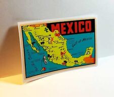 Map of Mexico Vintage Style Travel Decal / Vinyl Sticker, Luggage Label picture