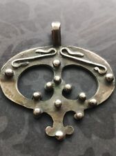 A Genuine Rare Ancient Viking Bronze Intaglio Silver Amulet Gift necklace picture