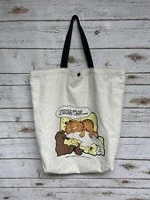 Vintage 1978 Garfield Jim Davis Graphic Canvas Shopping Tote Overnight Bag 18x20 picture