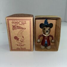 Rare Vintage Toy Young Epoch Disney Mickey Mouse 3.5 in Wood Figure WITH BOX picture