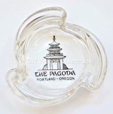 ca. 1950's the Pagoda ( Chinese Restaurant ) Glass Ashtray Portland Oregon OR picture