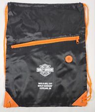 NWOT Harley Davidson Motorcycles String Bag Backpack Black Cleveland Ohio  picture