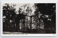 Vintage Postcard OH Elyria Lorain County Court House Street View -3529 picture