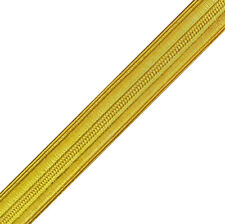 ARMY MILITARY NAVY PILOT UNIFORM BRAID VESTMENT CHASUBLE TRIM GOLD 1/2 IN 6 YARD picture