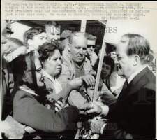 1968 Press Photo Vice President Hubert Humphrey Visits Huntington, West Virginia picture