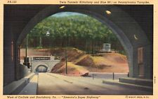 Postcard PA Pennsylvania Turnpike Twin Tunnels Kittatinny & Blue Mt PC f6577 picture