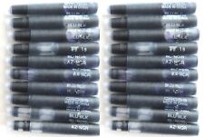 40 Genuine Cross Fountain Pen Ink Cartridges, Blue/Black, Bulk Packed, New picture
