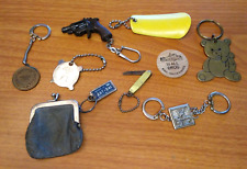 Lot of 8 Vintage Novelty Key Rings and Key Chains Thunderbird Russ Wall Drug picture