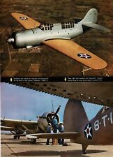 WWII US Navy Curtiss Helldiver, NAF SBN dive bomber, more 1942 MAGAZINE PHOTO picture