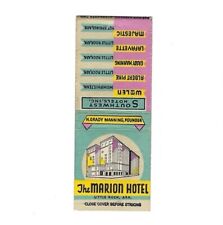 c1940s The Marion Hotel Little Rock Arkansas AR Matchbook Cover picture