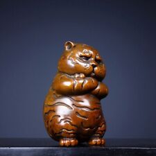 Natural Boxwood Hand carved Exquisite Tiger StatueChinese picture