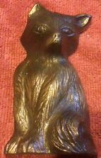 Extra Large Cast Iron Brass Colored Fox Door Stop picture