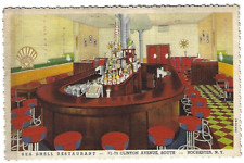 Rochester NY Sea Shell Restaurant 71-75 Clinton Ave. Pre 1952 Linen Postcard picture