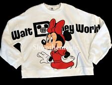 2024 Disney World Oversized Minnie Logo Two Side White Pullover Sweatshirt XXXL picture