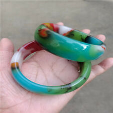 23mm Wide Women's Jade Bracelet Colorful Jade Bangle Inner Diameter 57-64mm 1Pc picture