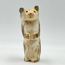 Vintage Zuni Carved Deer Antler Standing Bear Fetish 3 1/2” picture