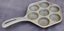 Vintage Cast Iron Aebleskiver Egg Poacher – VGC – GREAT FOR BISCUITS & MUFFINS picture