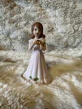 Enesco Growing Up Birthday Girls Brunette Age 9 Porcelain Doll 1982 Figurine picture