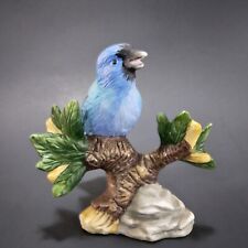 Vintage Bird Figurine Indigo Bunting Bisque Porcelain 4