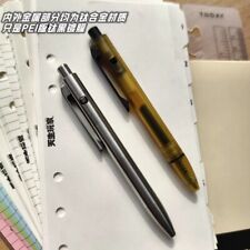 EDC PEI Titanium Alloy Pocket Ballpoint Pen Student Signature Writing Office Pen picture
