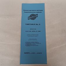 Chicago North Western Employee Timetable No 8 1986 picture