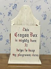 Vintage 1959 Large Crayon Box ~ Cornwall Wood ~ Teacher, Pre-School, Kid's Room picture