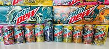 RARE Mountain Dew Complete Baja Collection w/ Deep Dive Ten (10) Full 12oz Cans picture