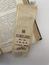 Antique Historical Ephemera Ribbon Palmer Lodge in Massachusetts picture