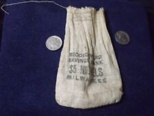 VINTAGE SECOND WARD SAVING BANK $5.00 IN NICKELS MILWAUKEE, WISC SMALL BAG, NEAT picture