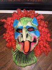 Vintage 1970s/80s Fun World Black Light Halloween Rubber Mask Sea Witch Monster picture