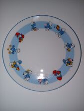 Peyo Wallace Berrie Smurfs Collectibles Plate 1982 Ceramic 8” Breakfast  picture
