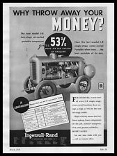 1939 Ingersoll Rand Model I-R Two Stage Air Cooled Portable Compressors Print Ad picture