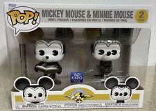 Funko Pop 2 Pack MICKEY MOUSE & MINNIE MOUSE D23 Expo Exclusive w/ Protector picture